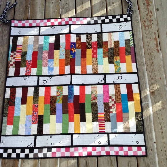 NWOT Handmade Quilted Wheelchair Blanket Small Lap Quilt With Ties Warm Comfy - Picture 1 of 4
